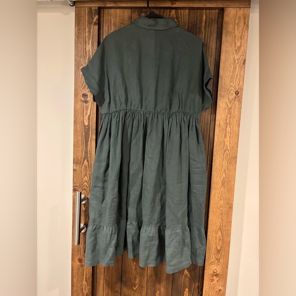 MaxMara Leisure Linen Blend Babydoll Style Dress Large - Picture 8 of 8